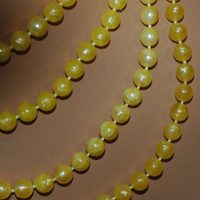 4 Strand Yellow Bead Necklace