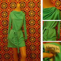 1960's green mini dress 