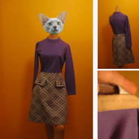 Purple 60's mod dress