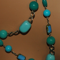 Chain Necklace With Turquoise Beads